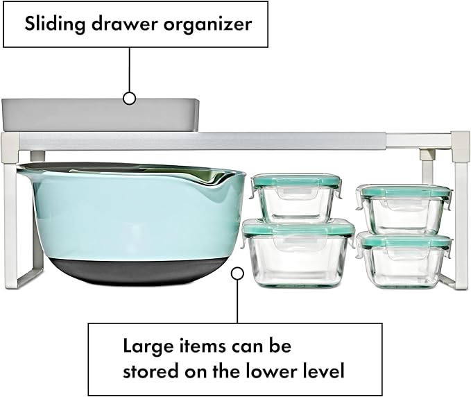 OXO Good Grips Adjustable Deep Drawer Organizer, Utensil Holder Drawer - Image 5