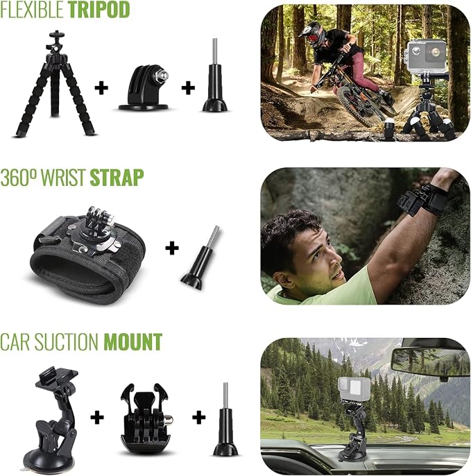 GoPro HERO13 (Hero 13) Black - with 50 Piece Accessory Kit and 2 Extra Batteries + 64GB Card - Waterproof Action Camera - 5.3K HDR, 27MP Photos, 1/1.9" Sensor, Live Streaming, Webcam, Stabilization - Image 2