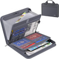 ENGPOW Accordion File Organizer,Fireproof Expanding File Folder with Multi Pockets,13 Pockets Document Organizer Bag with Handle & Labels,Portable Home Travel Safe Storage for Letter A4 Files,Gray by ENGPOW