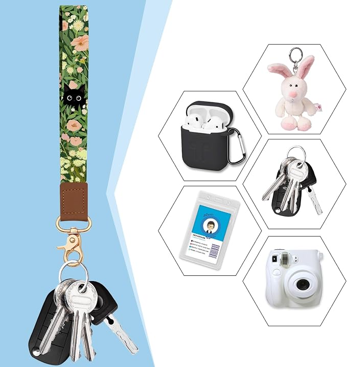 Blusabaca Women Credit Card Holder, Small RFID Wallet with Wristlet Strap | Removable Keychain, Case with Zipper, Vegan PU Leather, Cash Coin Pocket, Business Accordion Purse, Ladies Female Gift - Image 4