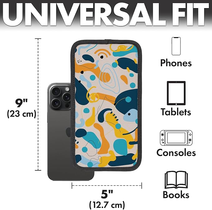 Airplane Phone Holder - Foldable Phone Stand for Plane Travel | Aluminum Build, 9 x 5 in. Boho Blue, Tabletop Mount Desk, Plane Tray Seat back, Treadmill, Fits iPhone Cell Phone - Image 3