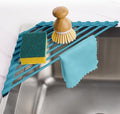 Tomorotec Roll Up Dish Drying Rack with Silicone Coating, Dark Green | 304 Stainless Steel with BPA-Free Silicone, Triangle Design Maximizes Sink Corner Space, Fits Compact Kitchens And RVs by Tomorotec