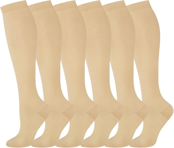 Compression Socks for Women Men 15-20 mmHg Knee High Support for Nurses, Travel, Pregnancy, Athletic by Dorobios