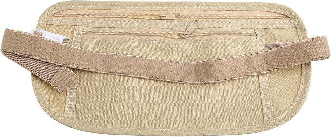 Blocking Travel Money Belt – Hidden Waist Pouch For Passport, Cash, Cards, Belt Bag For Men And Women by Unknown