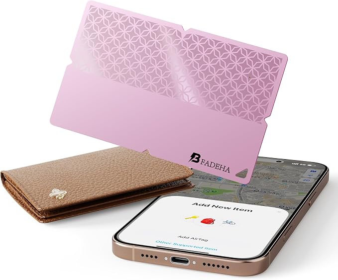2026 Apple MFi Certified Wallet Tracker Smart Card for Find My | Ultra Thin Air Tracker Tag for Travel, 5 Years+ Staying Power, IP69 Waterproof, Key Finder & Item Locator for Bags, Passport by BFADEHA