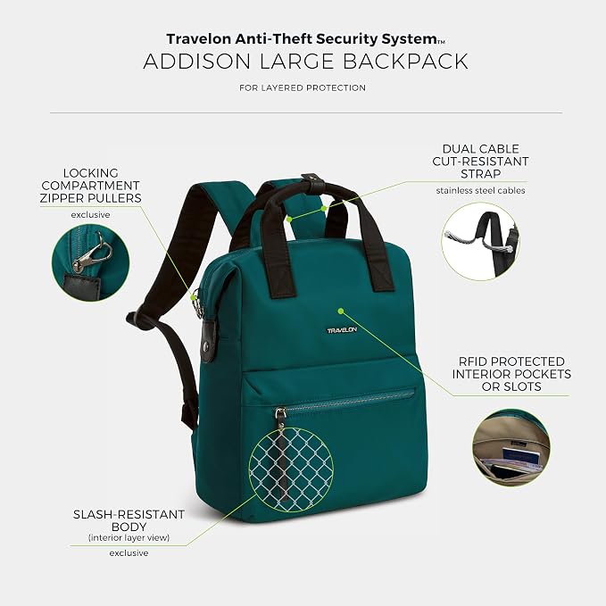 Travelon Addison Anti-Theft Large Backpack - Image 3