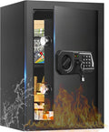 3.4 Cub Large Safes for Home Use, Digital Home Safe Box Fireproof Waterproof with Programmable Keypad, Spare Keys and Removable Shelf, Anti-Theft Fire Proof Safe for Document Money Valuables by Unknown