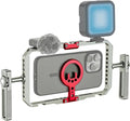 Leftfoto Metal Strong Magnetic Phone Stabilizer Cage Smartphone Rig Stand with Dual Handles for iPhone 17 16 15 14 13 12 Pro Max Mini & Magsafe Case for Samsung,for Vlogging/Video Shooting by Leftfoto