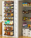 Moforoco Wood 9-Tier Over The Door Pantry Organizer, Wooden Pantry Organization and Storage, Black Hanging Basket Wall Spice Rack Seasoning Shelves, Home & Kitchen by MOFOROCO