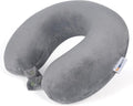 SAIREIDER Travel Pillows for Sleeping Airplane 100% Pure Memory Foam Neck Pillow for Airplanes Washable Cover(Grey) by SAIREIDER