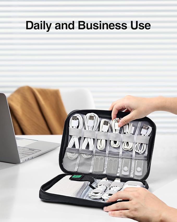 Cord Organizer Travel, Cable Organizer Bag, Portable Electronics Organizer, Travel Essentials for Cord Storage/Charger Storage/Cable Storage - Image 5