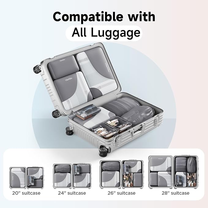 OlarHike 9 Set Packing Cubes for Travel,Gifts for Women Mom,Anti-Tearing Suitcase Organizer,with Over 1000 pcs Mesh Holes,Vacation Essentials & Accessories for Cruise Ship - Image 9
