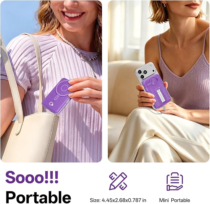 Q Magnetic Wireless Portable Charger 10,000mAh, Travel Essentials Power Bank with Built-in Cables & Foldable Stand, External Battery Pack Compatible with iPhone 17/16/15/14/13/12, Apple Watch - Image 6