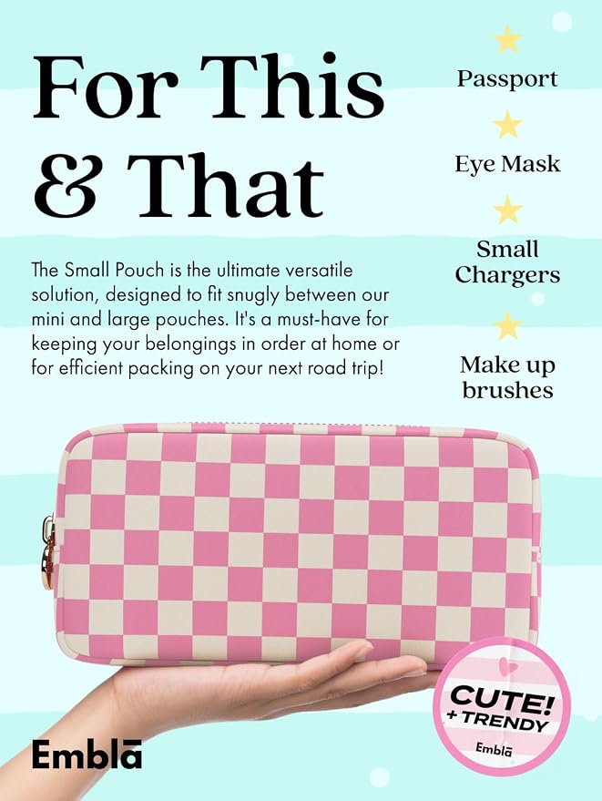 Makeup Bag for Women, Travel Cosmetic Organizer, Waterproof Toiletry Pouch | Small Nylon Cosmetic Bag with Zipper, Water-Resistant Beauty Pouch for Purse, Travel Essentials, Make up Case - Image 3