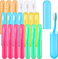 LemonRoad 40 Pcs Travel Toothbrush Holder Sets 20 Disposable Toothbrush Individually Wrapped 20 Portable Tooth Brush Case Covers with Ventilation Holes for Travel, Home, Camping, Hotel(Candy) by Unknown
