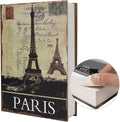 Real Paper Transfer Book Safe, Hollow with Secret Hidden Compartment, Combination Lock, 8.7"×6"×2" (Paris-Combination) by PACOLO