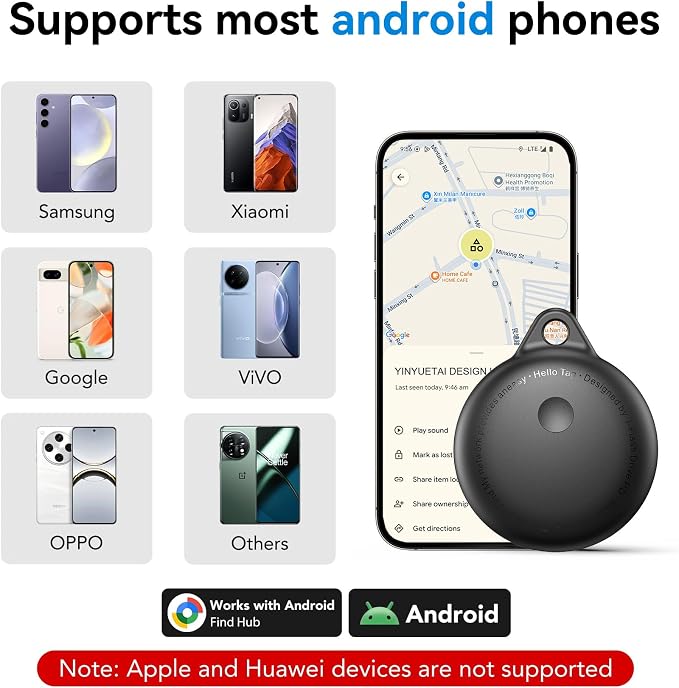 Android Smart Tags, 2026 New Smart Tags-4 Pack Android | Bluetooth Tracking Tag Compatible Google Find Hub App, Waterproof Keys Finder Item Locator for Keys, Wallets, Suitcases - Image 2