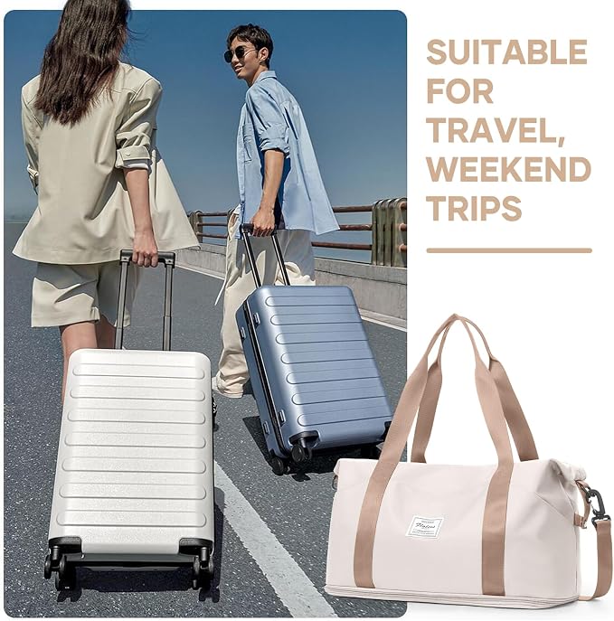 Travel Duffel Bag, Sports Tote Gym Bag, Shoulder Weekender Overnight Bag for Women - Image 7