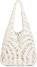 Sightor Crochet Tote Bag, Mesh Beach Bag Knit Summer Hobo Bag for Women | Beach Tote bag Vacation Outfits Aesthetic Boho Bag by Sightor