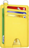 Slim Minimalist Front Pocket Wallet, RFID Blocking Credit Card Holder Wallet with Detachable D-Shackle for Men Women by Ecovision