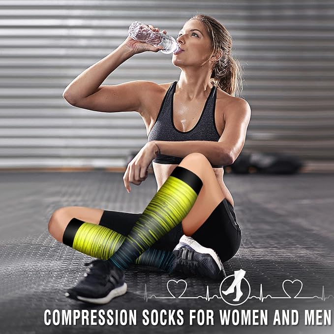 6 Pack Copper Compression Socks for Women and Men Circulation-Best Support for Medical,Running,Nursing,Athletic - Image 3
