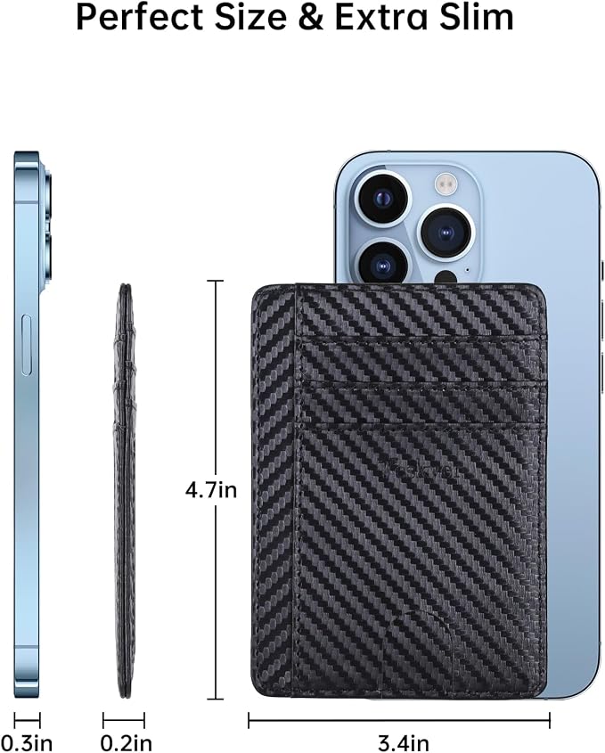 Teskyer Slim Minimalist Wallet for Men, RFID Front Pocket Card Holder | Ultra Slim Front Pocket Design, 8 Card Slots, RFID Protection, Smooth Faux Leather for Everyday Carry - Image 6