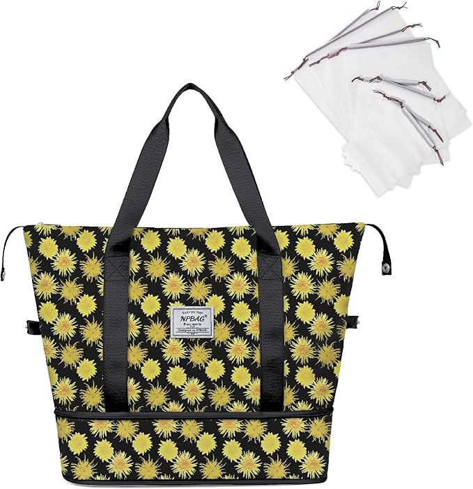 NPBAG Women Travel Duffel, Multi Functional Large Expandable Weekender Carry-on Tote, Gym Workout Overnight Bag, Mommy Hospital Bag for Labor and Delivery by NPBAG