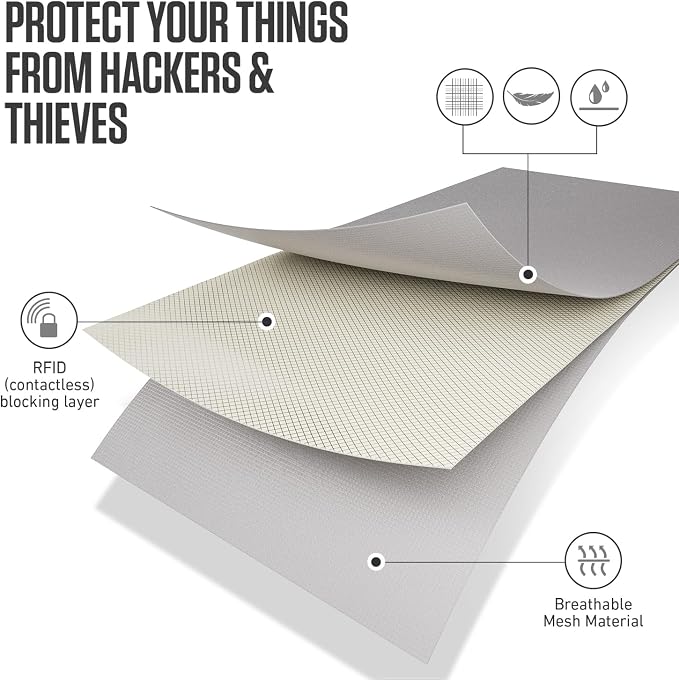 VENTURE 4TH Travel Money Belt, RFID Blocking Passport Holder - Sleek Silver - Image 5
