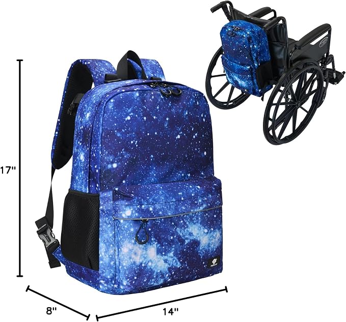 Fenrici Adaptive Backpack for Girls, Boys for All Abilities and Ages; Wheelchair Backpack with Adaptive Design; Perfect for Travel, School, and Everyday Adventure, Blue Galaxy - Image 8