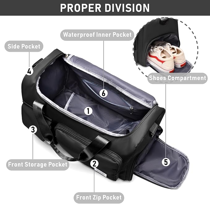 NPBAG Women Travel Duffel, Multi Functional Large Expandable Weekender Carry-on Tote, Gym Workout Overnight Bag, Mommy Hospital Bag for Labor and Delivery - Image 4