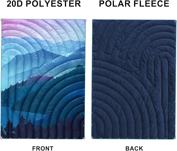 Camping Blanket,Puffy Blanket Lightweight Packable Camping Blanket Outdoor Blanket for Camping,Traveling, Stadium, Hiking, Picnics - Image 5