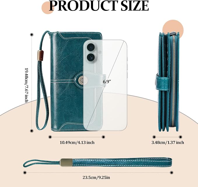 Wallets for Women Trifold Wristlet Wallets Large Capacity RFID Blocking Ladies Purse Credit Card Holder - Image 5