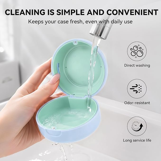 Portable Vent Denture Bath Case, Soft Buffer Holder for Travel False Teeth | Safe material, removable silicone pad for hygienic use, multi-scene use, pocket fit for home, journeys & daily oral storage - Image 7