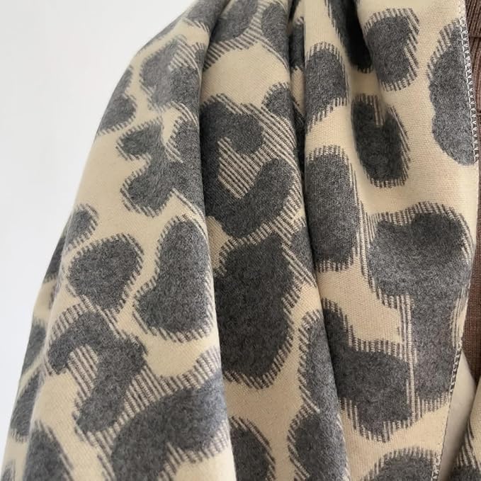 WaJuemy Winter Scarf for Women Dressy Evening Pashmina Shawl Wraps Open Front Poncho Blanket Fashion Travel Shawls Cape Wrap - Image 3