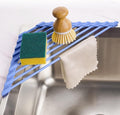 Tomorotec Triangle Roll Up Dish Drying Rack with Silicone Coating, Blue | 304 Stainless Steel with BPA-Free Silicone, Triangle Design Maximizes Sink Corner Space, Fits Compact Kitchens And RVs by Tomorotec