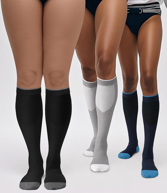 FuelMeFoot 3 Pack Copper Compression Socks - Compression Socks Women & Men Circulation - Best for Medical,Running,Athletic - Image 3