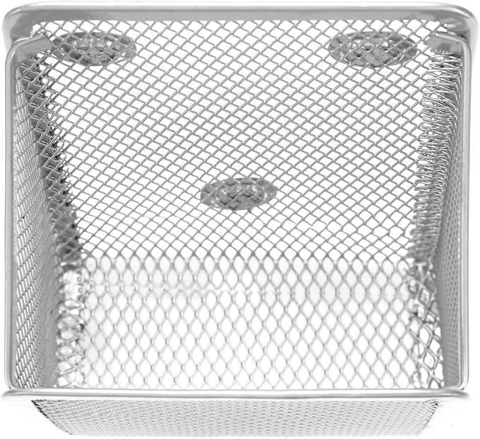 Magnetic Pencil Holder,Mesh Stainless Steel Pen Basket, Metal Writing Utensil Storage Organizer for Whiteboard,Blackboard,Kitchen, Locker, Home, or Office | Metal Writing Utensil Storage Organizer for Whiteboard,Blackboard,Kitchen, Locker, Home, or Office - Image 6