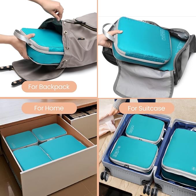 Cambond Compression Packing Cubes for Travel - Luggage Suitcase Organizer | Compression Zip Design for Space-saving, Expandable, Lightweight, Keep Clothes Sorted, Luggage Space Tidy, Carry on Pack Fast - Image 9