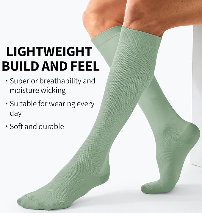 Compression Socks for Women & Men (3 pairs) - Best Support for Nurses, Running, Hiking, Recovery & Flight Socks - Image 5
