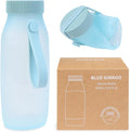 BLUE GINKGO Collapsible Water Bottle – Lightweight, Foldable Silicone Bottle for Travel, Hiking, and Camping (16.9oz, Made in Korea, Blue) by BLUEGINKGO