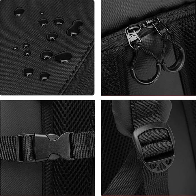 Motorcycle Helmet Backpack, Waterproof Riding Backpacks for Men | Motorbike Large Capacity Soft Backpack, Helmet Bag - Image 6