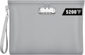 5200℉ Fireproof Document Bag with Lock,Money Pouch,14.3"x10.2" | Waterproof,Zipper Closure, Portable Safe Storage for Letter Size Files, Cash, Cell Phone, Tablet, Credit Card, Passport, Gray by ZOOPIP