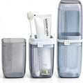 Travel Toothbrush Holder, 2-in-1 Toothbrush Case with Rinse Cups | Toothbrush & Toothpaste Travel Case, Compact & Portable for Camping, Trips, Dorm, Fits Manual & Electric Toothbrushes by UZDOTB