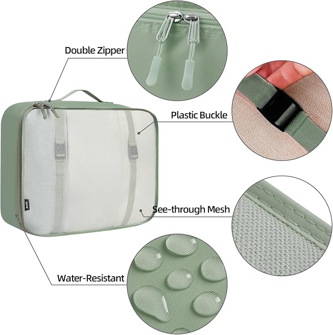 BAGAIL 6 Set/8 Set/10 Set Packing Cubes Various Sizes Packing Organizer for Travel Accessories Luggage Carry On Suitcase - Image 5