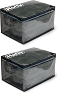 Hefty Large Flexible Tote with Breathable Mesh, Double Zipper, 2 Handles – Ideal for Moving or Clothes & Apparel Storage, Alternative to Plastic Bin, Organizer or Container – 2 Pack by Hefty