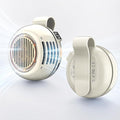 Portable Clip on Fan, Bladeless Waist Clip Fan with 5 Speeds, USB-C Rechargeable Mini Quiet Fan, LED Display, 1000mAh Battery, 82g Lightweight, Up to 6 Hours for Outdoor Office Travel Sports, Beige by Unknown