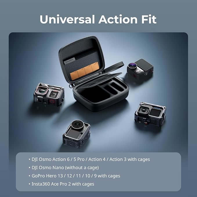 SMALLRIG Action Camera Bag for DJI Osmo Action 6/5 Pro, Camera Case can hold 4 TF cards, 2 Batteries, 1 Action Camera with Cage and 1 Adapter, for GoPro Hero 13/12/11/10, for Insta360 Ace Pro 2-5917 - Image 8