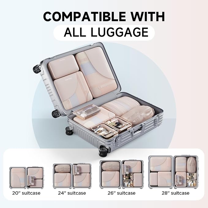 OlarHike 11 Set Packing Cubes for Travel,Gifts for Women Mom,Anti-Tearing Suitcase Organizer,with Over 1000 pcs Mesh Holes,Vacation Essentials & Accessories for Cruise Ship - Image 9
