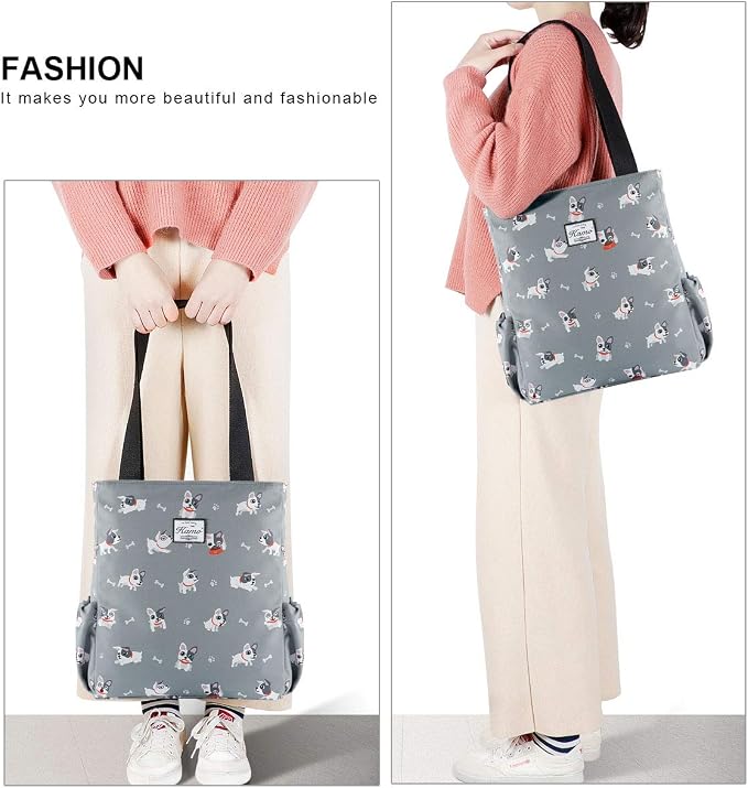 KAMO Floral Tote Bag - Waterproof Lightweight Handbags Travel Shoulder Bag for Hiking Yoga Gym Swimming Travel Beach - Image 7