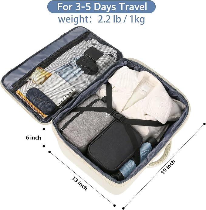 MATEIN Beige Travel Backpack Women, Carry on Bag with Hidden Shoulder Strap | Expandable Weekender Daypack, Large Capacity, Adjustable Shoulder Strap, Lightweight, Waterproof, Anti-Theft, Travelling Gift - Image 3